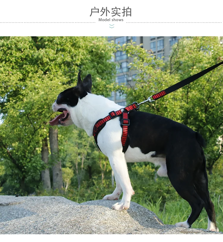 

Outdoor Training Dog Collar Safety Sport Dog Vest Walking Pitbull Bulldog Harnesses Reflective Harness For Big Medium Small Dogs