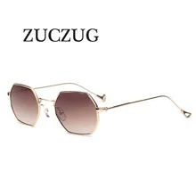 ZUCZUG Polygon sunglasses Hexagonal women men vintage luxury Brand Designer lens sunglasses hexagon metal frame Eyewear oculos