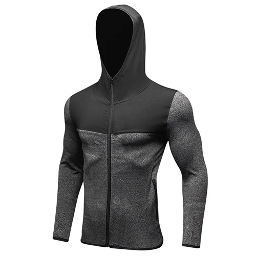 Mens Hoodies Fitnes Sports Jersey Compression coat Fitness Shirt Gym
