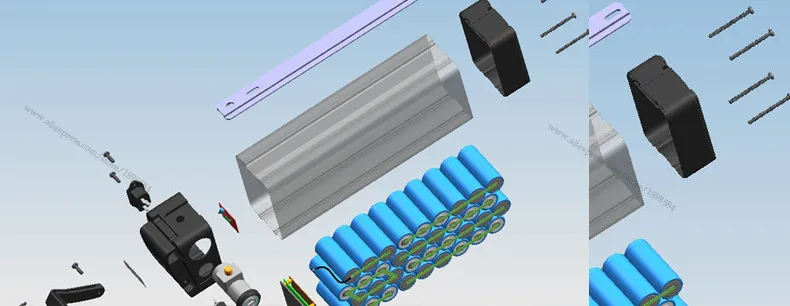 Discount silver fish 36V 20AH Ebike Lithium ion Battery Free EU US Duty tax shipping 15