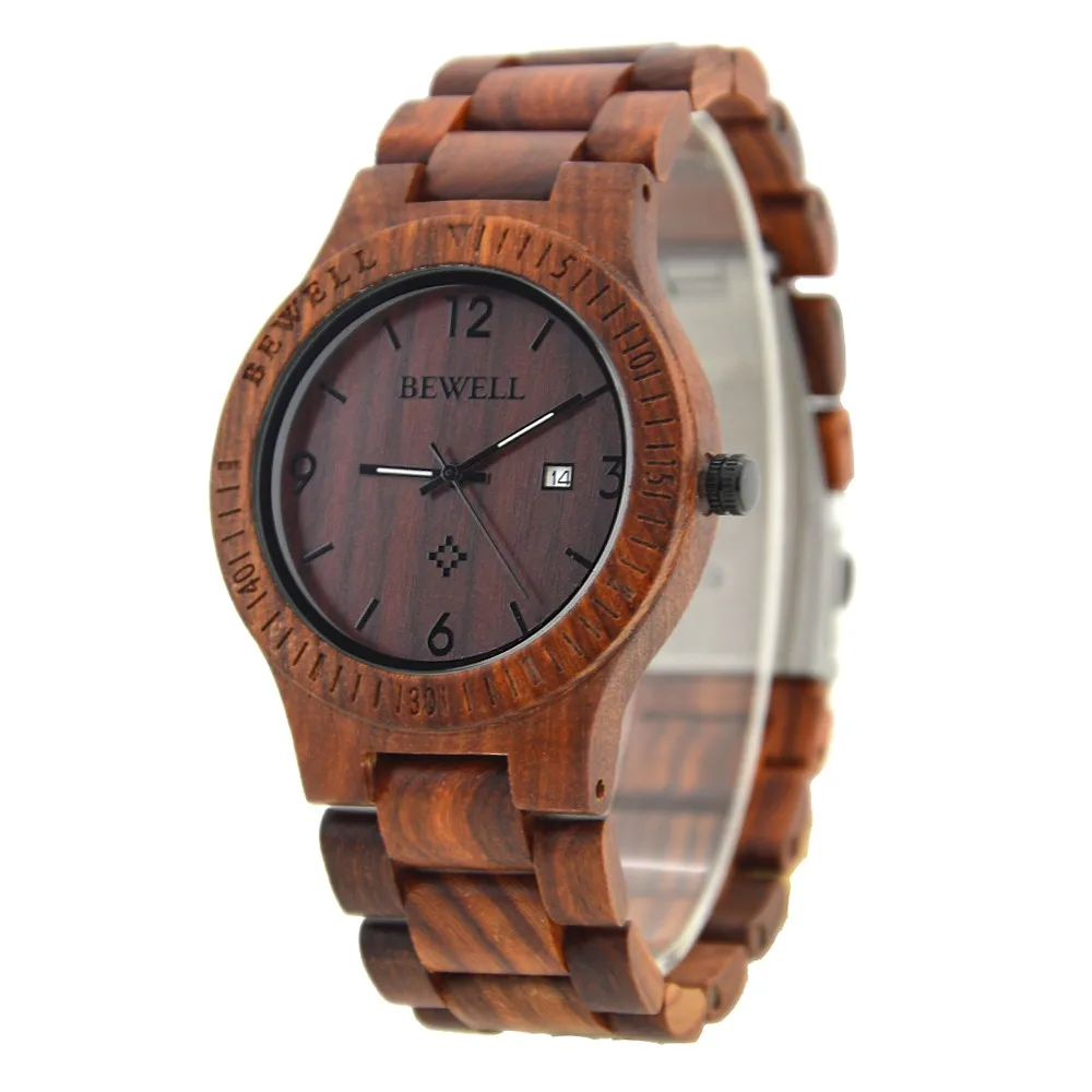 BEWELL WOODEN WATCH