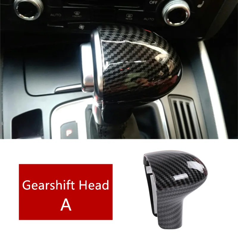 gear head A CNORICARC углеродное волокно консоль переключения передач крышка стакана воды Накладка для Audi A7 A6 C7 интерьер пепельница панель украшения стикер - Название цвета: gear head A
