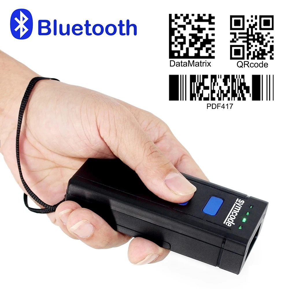 Сканер штрих кодов Symcode 1D 2D Bluetooth беспроводной считыватель USB 2 4 ГГц расстояние