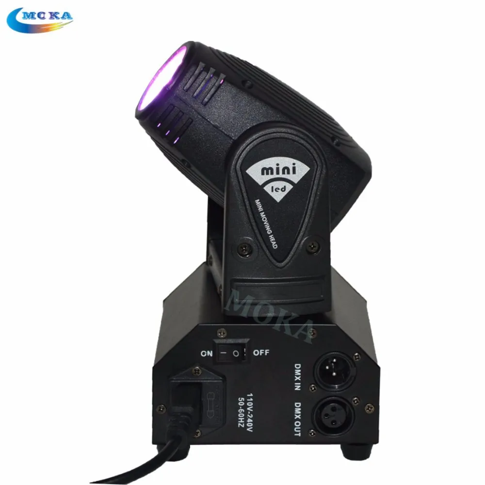 4 шт./лот LED Крытый dj свет светодиодный мини Moving Head 10 Вт головка перемещения луча лампы Новогодние украшения для дома, потолочные светильники