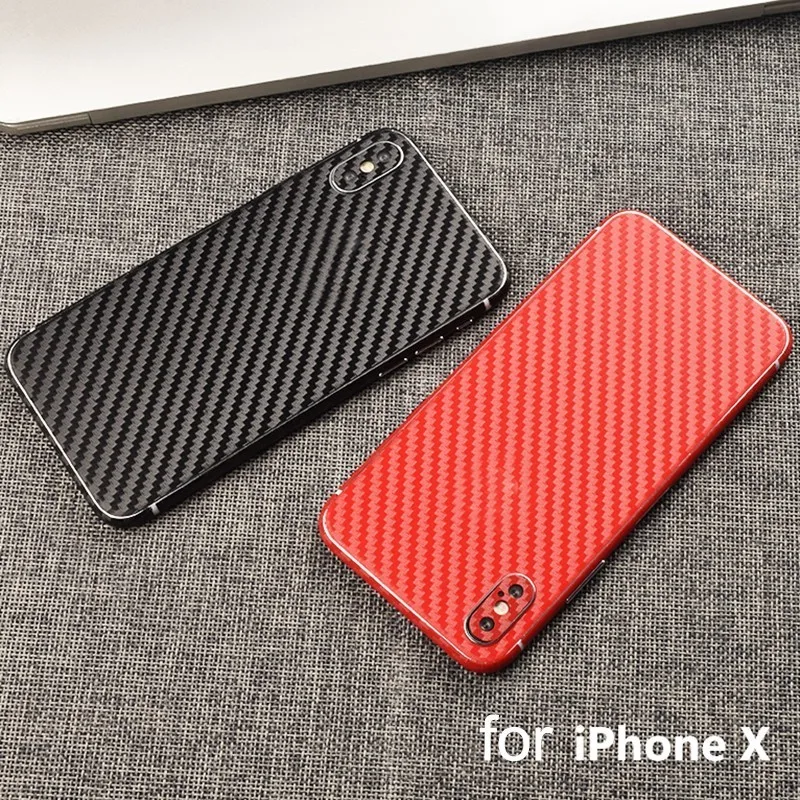 

YOJOCK New Phone Case for iPhone X 10 3D Carbon Fiber Full Body Back Film Sticker Case Cover Wrap Skin For iPhone 7 6 6s Plus 5s