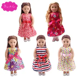Аксессуары для кукол Мода 5 вечерние платья с принтом fit 18 сапоги с меховой отделкой для девочек 43 см Детские куклы c150