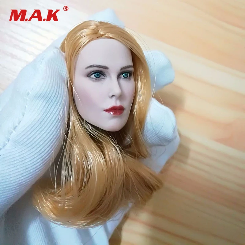 16 Scale Beauty Female Head Sculpt W Blonde Hair Head Model Toy For 12