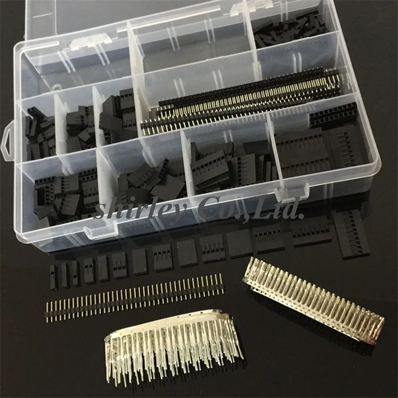

Free shiiping 1450Pcs/Set 2.54mm Dupont Connector Kit PCB Headers Male Female Pins Electronics