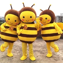 Пчела талисман костюм желтый Пчела талисман взрослый персонаж костюм косплей на Хэллоуин Вечерние