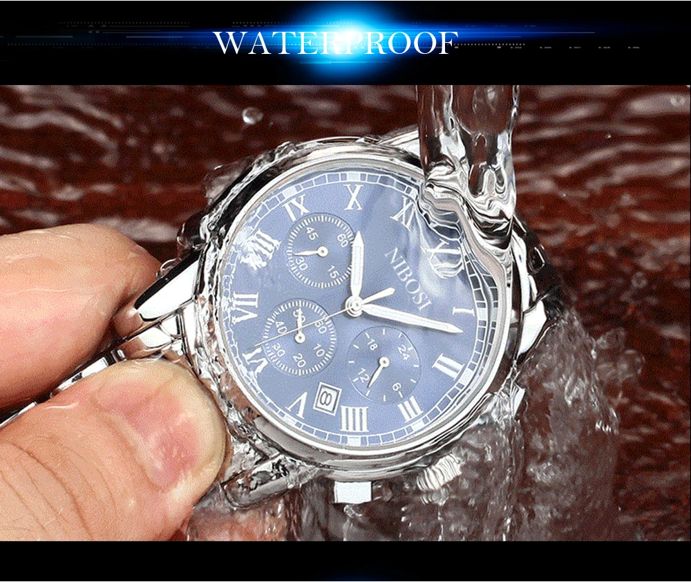 Saat Watch Men Gold Luxury 2017 NIBOSI Full Steel Wrist Watch Brand Dress Mens Watches Blue Uhren Herren Wasserdicht  (4)