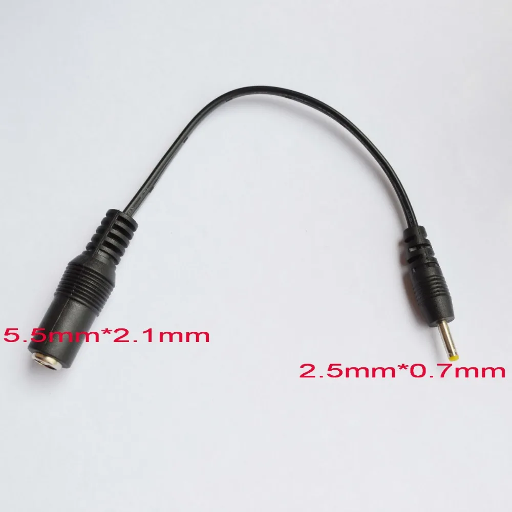 

1pcs High quality All copper brand new DC cable power jack female 5.5mm x 2.1 mm plug male 2.5 mmx 0.7mm-0.8mm