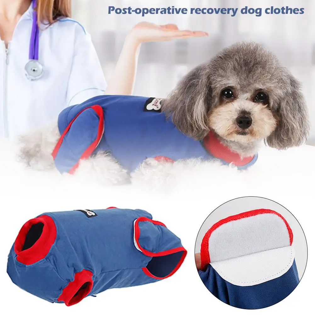 Pet Recovery Suit Post-operative Anti-bite Clothes For Dogs Cotton Protection After Sterilization | Дом и сад