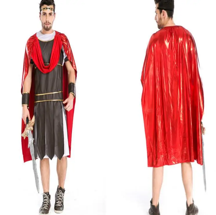 Древний Римский Воин костюмы Маскарад вечерние мужские гладиаторы рыцарь Юлий костюм Цезаря взрослый Косплей тема