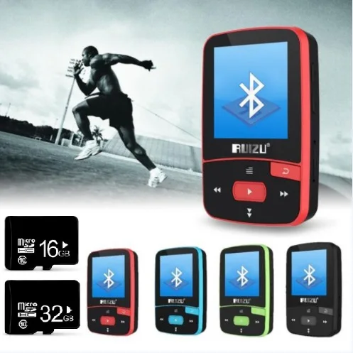 Ruidu X50 Спортивный Bluetooth MP3 MP4 музыкальный плеер ruidu X50 1,5 дюймов экран с fm-радио, электронная книга, часы, данные