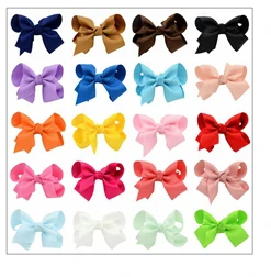 8 inch Large Jojo Bows Jojo Siwa Ribbon Bows With Clips For Kids Girls Boutique Solid Hair Clips Hair Accessories