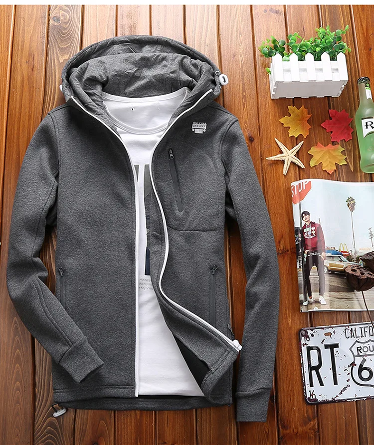 Waliicorners Autumn New Jacket Men Coat Outwear Casual Windbreaker Thin Mens Hoodies Solid Hooded Collar Outerwear Chaqueta Hombre 8 1