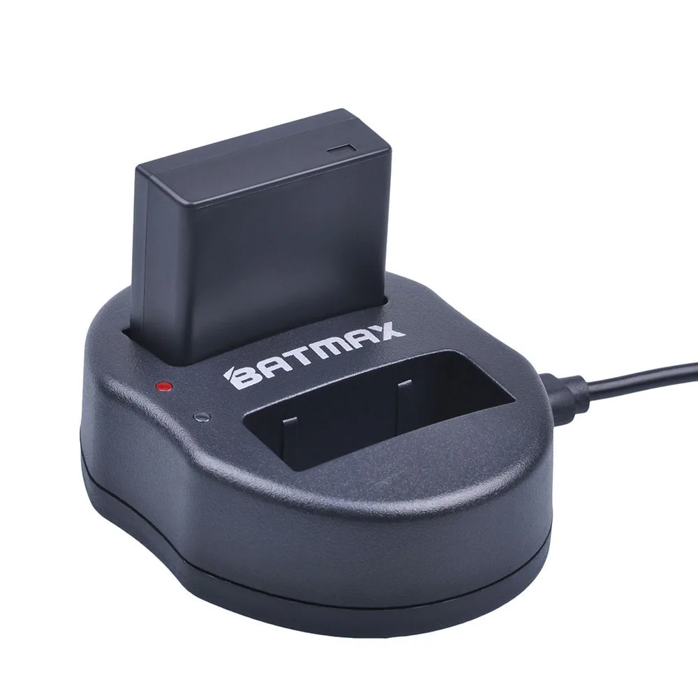 Caricabatteria Doppio USB Batmax Per Batterie Panasonic DMW-BLG10/BLE9, Con Display LED E Cavo, Per Fotocamere Lumix