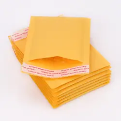 5 шт. Новый Желтый пузыря Kraft Конверты с полимерным покрытием доставка мешок 110*130 мм пакет с застежкой школьные канцелярские принадлежности