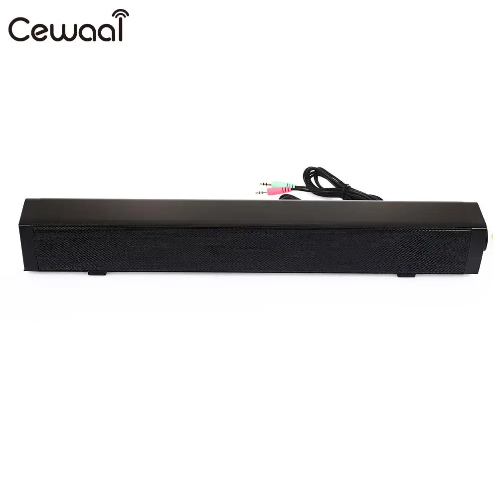 

Cewaal USB Multimedia Speaker 2 Trumpet 2x3W BT4.1 Sound Bar SYSTEM Portable Universal USB TV Speaker
