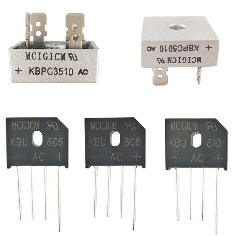 Выпрямитель для моста диода MCIGICM KBPC3510 KBPC5010 KBU606 KBU808 KBU810 MB10F MB10S MB6F MB6M