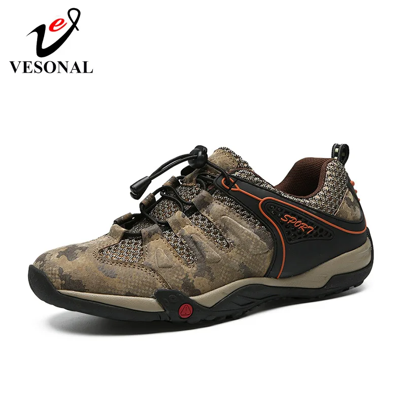 VESONAL Summer Outdoor Sports Sneakers Mesh Shoes For Men Walking Soft Bottom Breathable Casual Comfortable Designer Footwear | Обувь