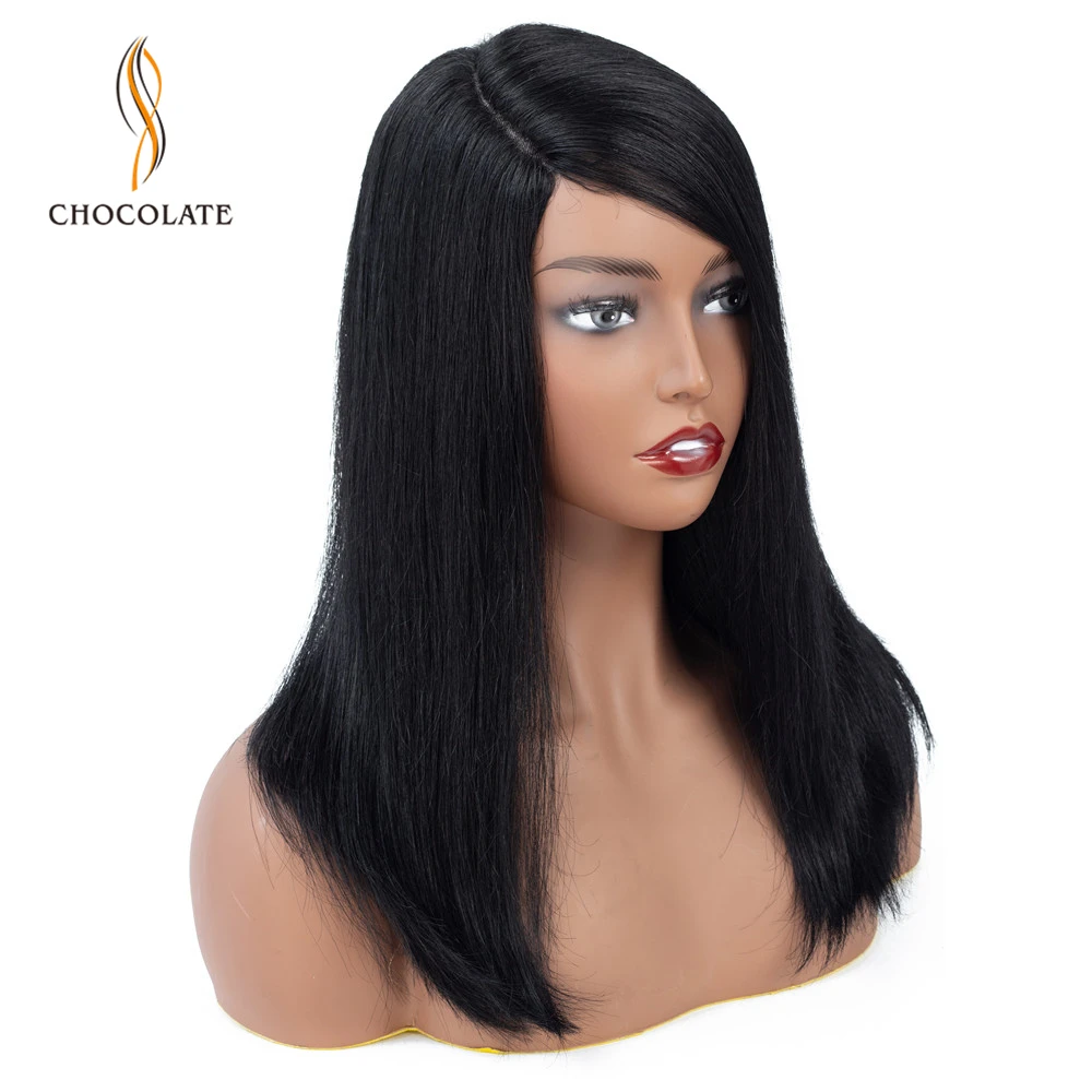 Шоколадные прямые кружевные парики 150% плотность Remy малазийские прямые кружевные парики для волос