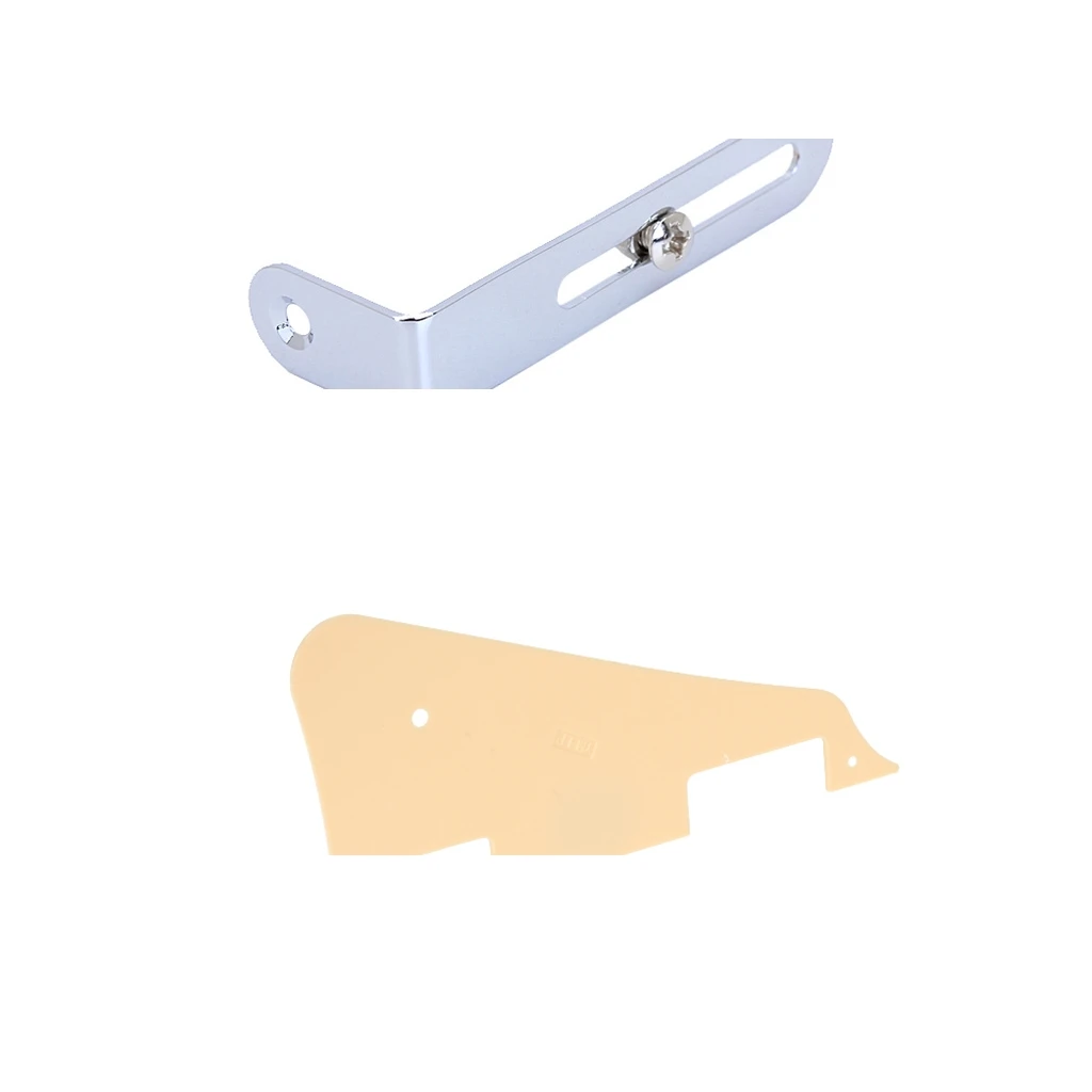 Single Ply Guitar Pickguard & Bracket with Nut Screw for LP Electric Guitar Parts Accessories
