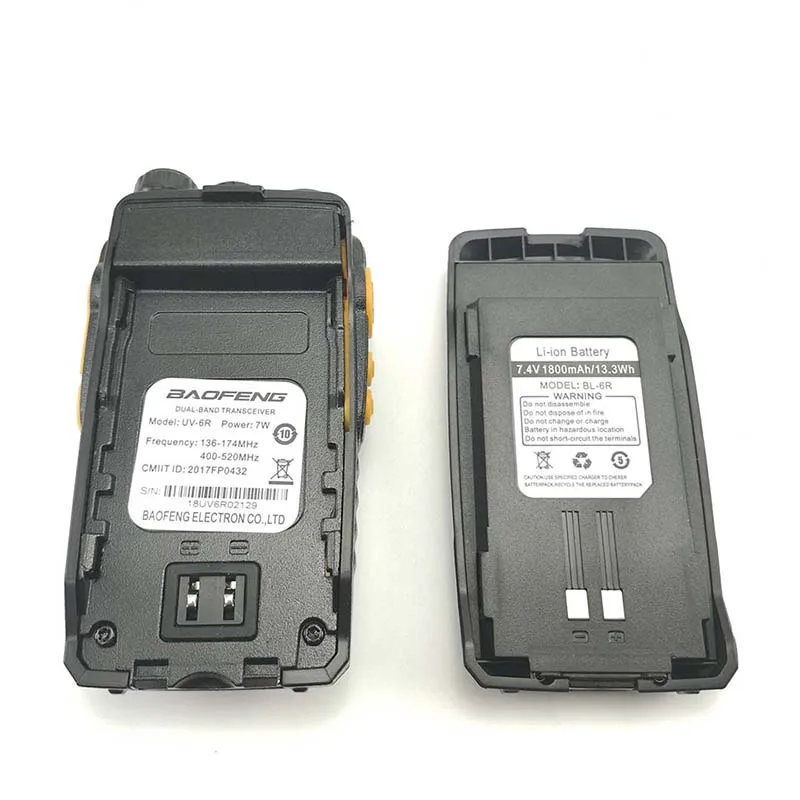 Baofeng UV 6R 7 Вт двухдиапазонный УКВ Радио рация Ham КВ трансивер Walky Talky Professional