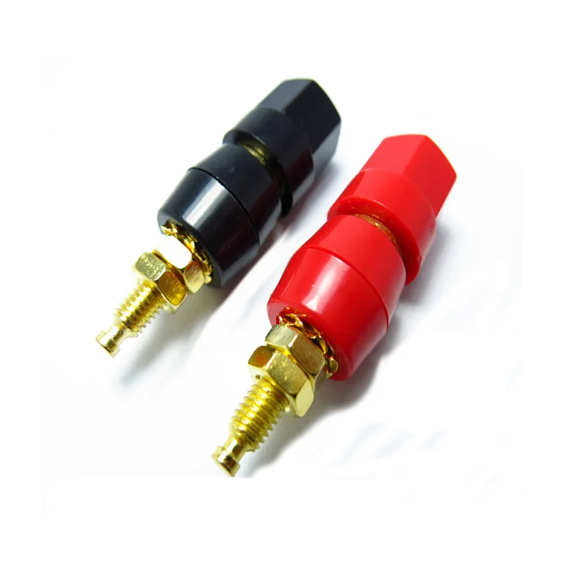 

50pcs/lot Gold-plated High-current Audio Terminal 4mm Banana Socket Jack