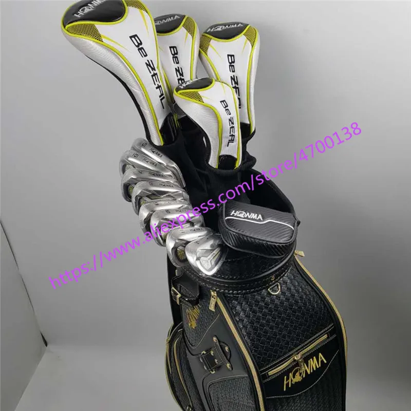 Новый 525 клюшки для гольфа HONMA BEZEAL 525 полный набор HONMA Golf driver. Дерево. утюги. клюшка графит Гольф Вал плюс сумка Бесплатная доставка