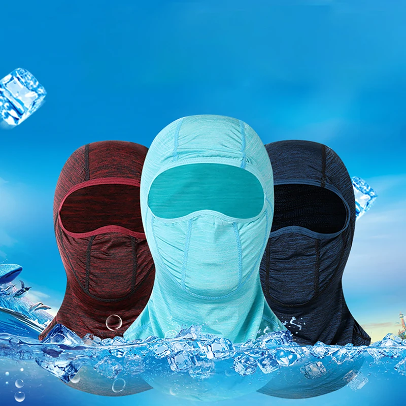 Ледяной шелк солнцезащитный крем маски с капюшонами летом на открытом воздухе для верховой езды мульти-функция Балаклава маска для лица