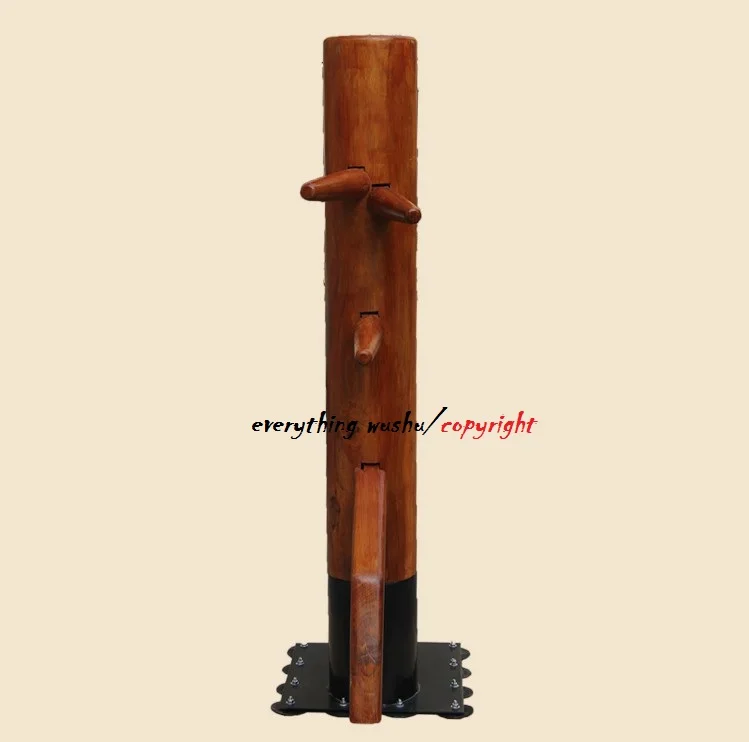 Best Solid Locust Wood Wing Chun Wooden Dummy Muk Yan Jong Suction Cup Style Kungfu Wooden Dummy 7
