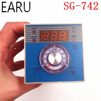 

High Quality Industrial Temperature Controller SG-742 Thermostat Thermometer Thermocouple K,J,E,RTD PT100 Input SSR Relay Output