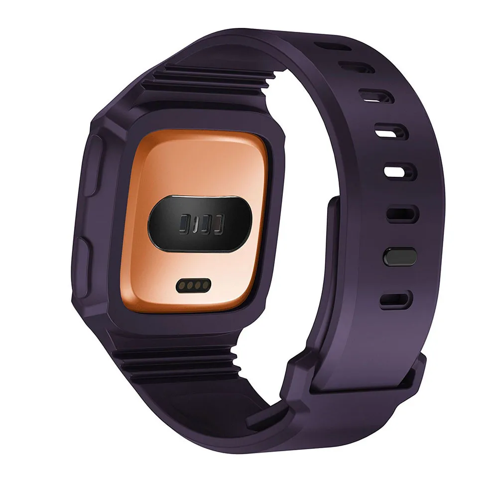 

Droppshipping Adjustable mount Rugged Protective Case With Silicone Wrist Strap Bands for Fitbit Versa Watch 18#824