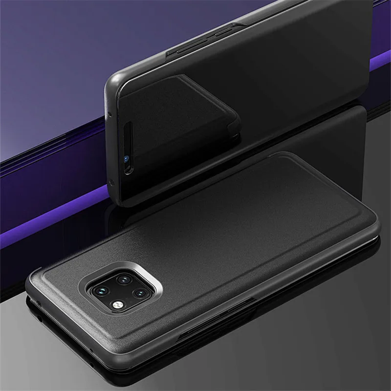 Зеркальный Чехол книжка с подставкой для Huawei Mate 20 lite умный прозрачный
