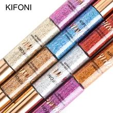 Kifini 8 цветов макияж блеск подводка для глаз металлик подводка для глаз Водонепроницаемый мерцающий Белый Золотой Серебряный макияж жидкая подводка для глаз