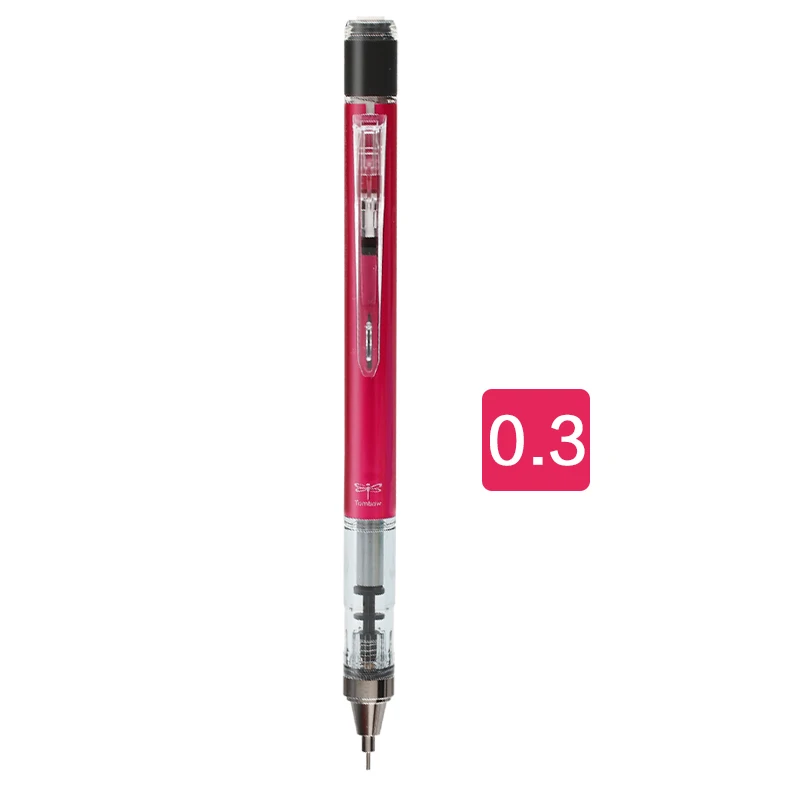 TOMBOW 0,3 0,5 мм графитовые автоматические механические карандаши ручной работы автоматический карандаш для рисования эскизов канцелярские принадлежности - Цвет: red 0.3mm