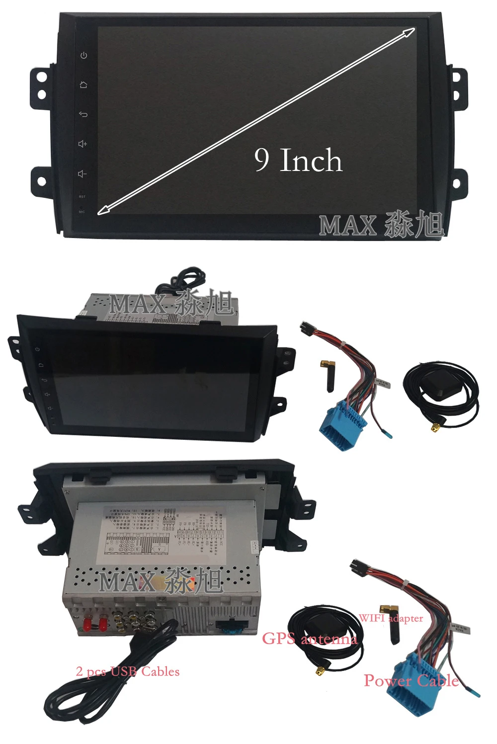 Top MAX GPS Navigation System Android 8.1.0 Car DVD For Suzuki SX4 2006 -2013 Car Radio RDS Bluetooth Call 4G WiFi SWC Free Map 0