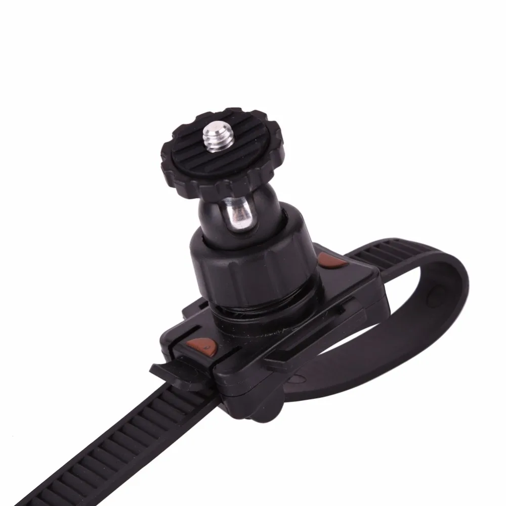 

New Bike Motorcycle Fixed Bracket Mount Action Camera Accessories Belt zip Helmet Design for GoPro Hero 3 3+ 4 SJ4000 SJ5000