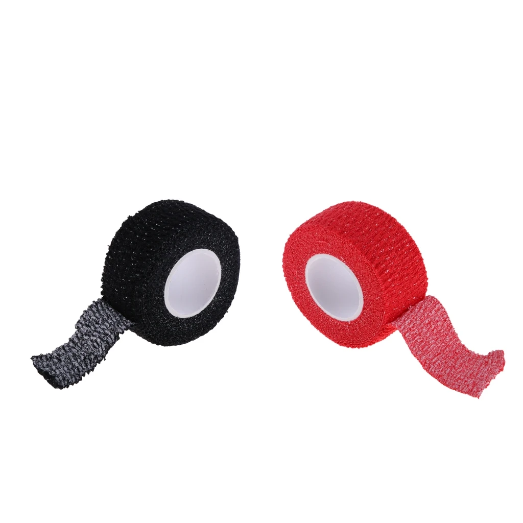  5M 24mm Anti-skid Elastic Cotton Golf Sport Golfer Finger Wrap Grip Tape Protection Band Black/Red