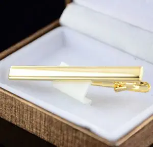 

High Quality 1Pc Gold Color Men Trendy Tie Necktie Clip Pin Stickpin Cufflinks Fashion Tie Clips