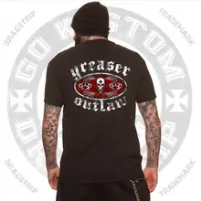 Одежда Greaser Outlaw hotrod Lucky тату Байкер-рокер t'shirt