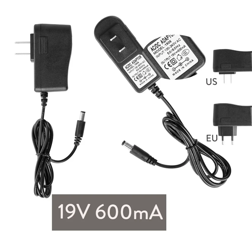 DC 12 В 3 В 6 В 19 В 20 В США ЕС Plug Питание адаптер трансформатора 1A 0.2A 0.3A 0.5A 0.6A для Светодиодные ленты свет Вход 100-240 В