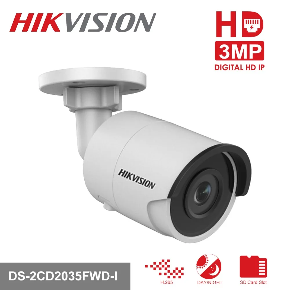 

HIKVISION Darkfighter Video Surveillance Camera Outdoor DS-2CD2045FWD-I 4MP IR Fixed Bullet CCTV POE IP Cameras with IR 30M