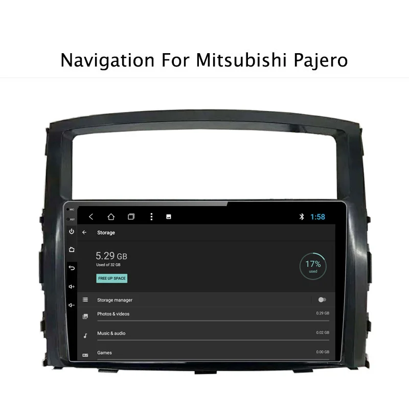 Perfect NAVITOPIA 9inch 2G RAM 32G ROM Android 8.1 Car DVD Multimedia GPS Navigation for Mitsubishi Pajero 2006 2007 2008 2009 2010 2011 4