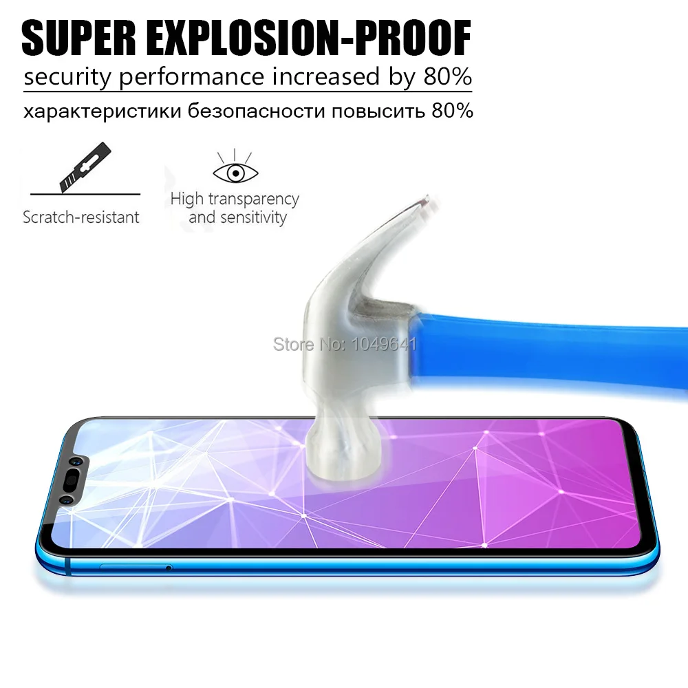 KHW1933_3_Full Screen Cover Tempered Glass For Huawei P Smart Plus 6.3 inch Screen Protector Protective Film For Huawei Nova 3i