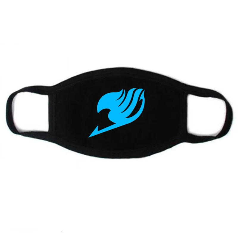 

Unisex Cotton Dustproof Mouth Mask Anime Fairy Tail Naruto Sword Art Online Anti-Dust Facial Cover Breathable Face Mask Luminous
