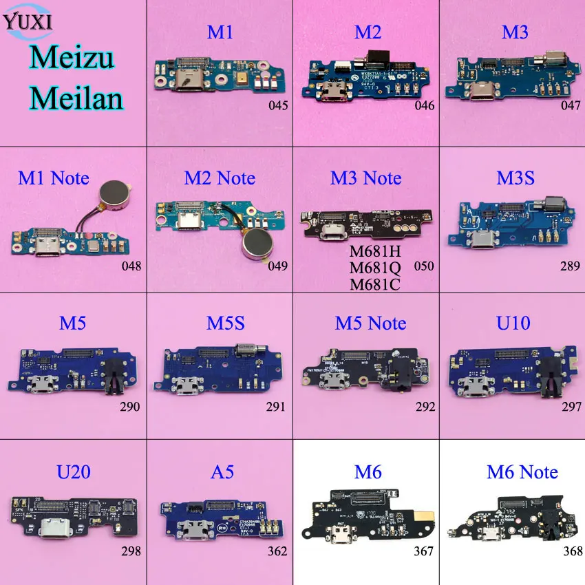Плата Micro Dock YuXi с USB портом для зарядки запасной гибкий кабель Meizu Meilan M1 M2 M3 M5 M6 Note M3S