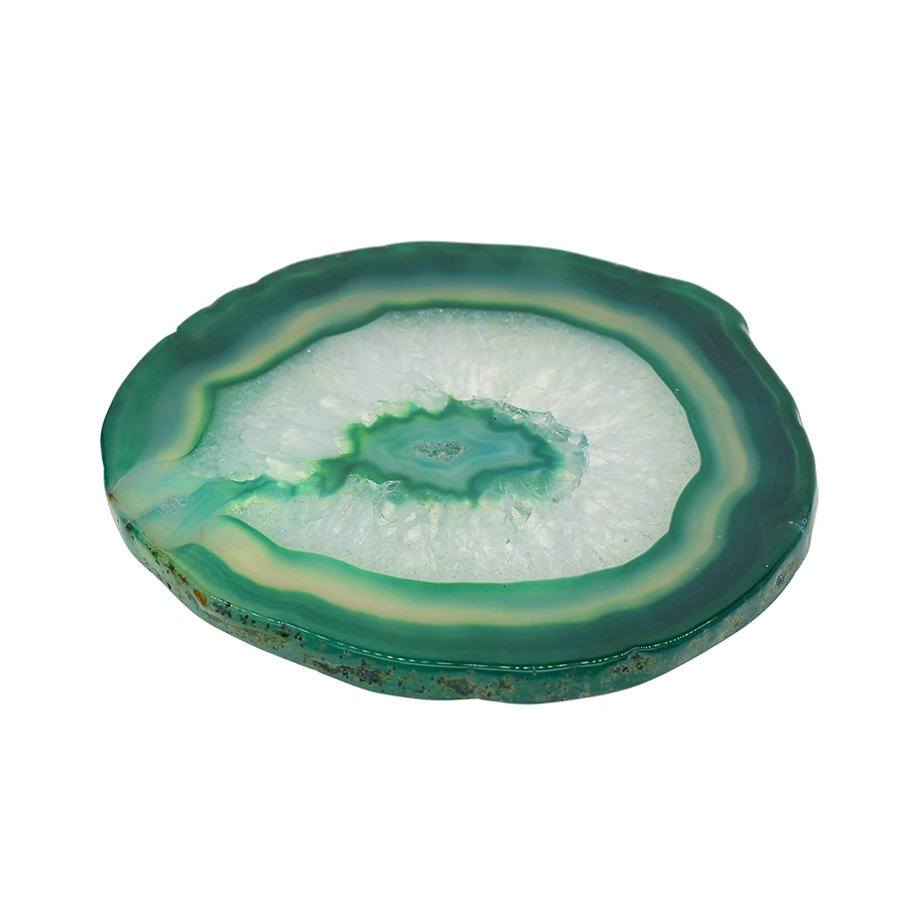 4 pieces Tea House Embellishments Agate Slices Irregular Crystal Quartz Stone For DIY Pendant Charms Mixed Colors 4#
