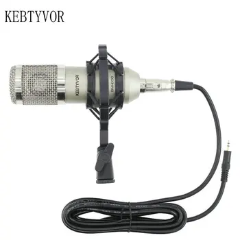 

BM800 Profesional Condenser Directional Cardioid Sensitive Flexible Noise Cancelling for Video Recording Computer KTV Microphone